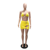 Women's Beach Holidays bikini skirt three-piece bikini swimsuit