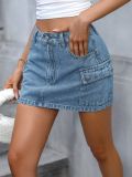 Women's street fashion Mini denim skirts