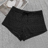 Women Summer Sexy Hollow Lace Lace-Up Shorts Beach pants
