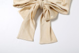 Women Spring Summer Sexy Lace-Up Strapless Vest Basic Briefs Two Pieces