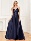 Women Sexy Suspender Backless Maxi Dress