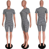 Summer Fashionable casual print T-shirt and shorts 2-piece set