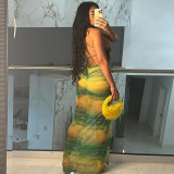 Women sexy lace Backless Slit Sexy Dress Maxi Dress