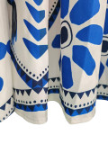 Women's summer strapless printed long chic dress