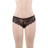Plus Size Women French Sexy Lace Bow Sexy Lingerie