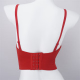 Women Nightclub Strapless Beaded diamond suspender top