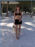 Beach hollow knitting bikini set