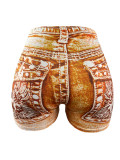 Women Knitting Print Shorts