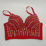 Women bubble diamond fishbone bra