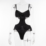 Women Sexy Suspender Tassel Lace-Up Sexy Lingerie