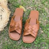 Women's Plus Size casual one strap flat slippers
