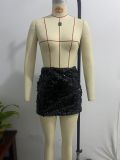 Sexy sequin bodycon short skirt