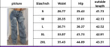 Women's street trend straight denim pants