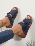 Spring Summer Plus Size women's wedge heel open toe outdoor wear slippers