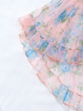 Plus Size print see-through strap sexy nightdress and pajamas women's sexy lingerie