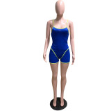 Women's summer sexy hollow tight fitting sports jumpsuit