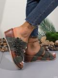 Spring Summer Plus Size women's wedge heel open toe outdoor wear slippers