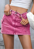 Women's street fashion Mini denim skirts