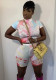 Women's summer sexy tight fitting two-piece shorts set