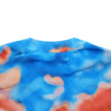 Plus Size African Women V-neck Print Dress