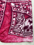 Women Knitting Print Shorts