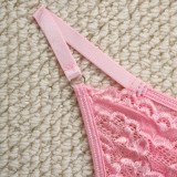 Women's sexy lace see-through bra set lingerie