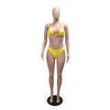 Women's Beach Holidays bikini skirt three-piece bikini swimsuit