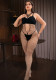 Plus Size Women Hollow Fishnet Cross Suspender Sexy Lingerie