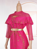 Plus Size Women African Beaded Bodycon dress