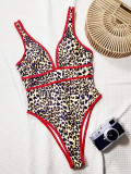 Women V Neck Beach Sexy One-piece Swimwear