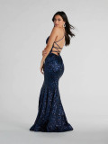 Women Sexy Lace-Up Sequined Evening Dress（Processing time need 3-6 days）
