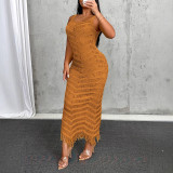 Women Suspender Sweater Dress