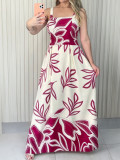 Women Holidays Printed Casual Sleeveless Dress
