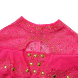 Plus Size Women African Beaded Bodycon dress