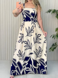 Women Holidays Printed Casual Sleeveless Dress