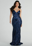 Women Sexy Lace-Up Sequined Evening Dress（Processing time need 3-6 days）