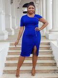 Plus Size Women Bodycon Beaded Bodycon Dress