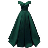 Women Off Shoulder trailing evening dress（Processing time need 3-6 days）