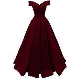 Women Off Shoulder trailing evening dress（Processing time need 3-6 days）