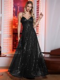 Women Summer Sequined Sexy Suspender Backless Evening Dress（Processing time need 3-6 days）