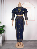 Plus Size Women African Beaded Bodycon dress