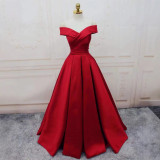 Women Off Shoulder trailing evening dress（Processing time need 3-6 days）
