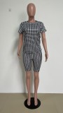 Summer Fashionable casual print T-shirt and shorts 2-piece set