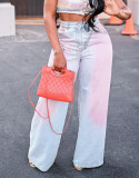 Women Fashion Gradient Denim Pants