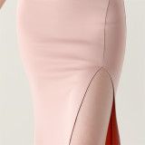 Women Fishbone Lace Sequin Wedding Fishtail Evening Dress