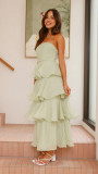 Women's Summer Sexy Fashion Low Back Strapless Cake Dress
