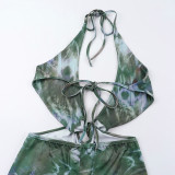 Women's Sexy Holiday Knot Print Strap Jumpsuit