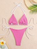 Women's Printed Two Piece Low Back Bikini Swimsuits