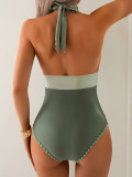Women's Sexy Solid Color One-Piece Swimsuits