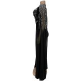 Women's Elegant Chic Beaded Fashionable Evening Dress